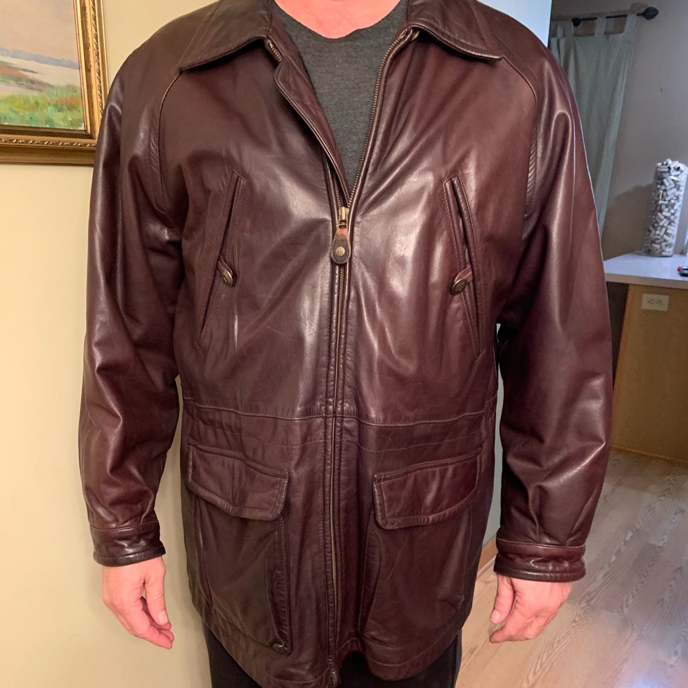 Timberland Leather Jacket Dated 1997 Weather Wear - image 1